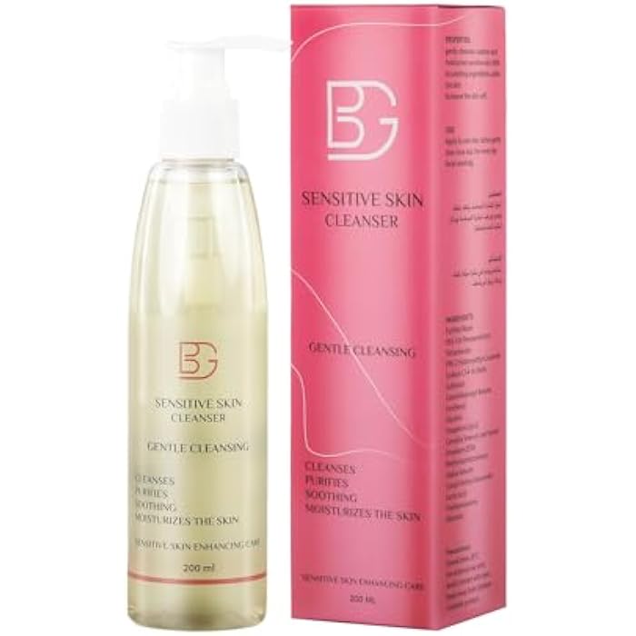 BG Sensitive Skin Cleanser – 200 ml – Gentle Cleanser for Sensitive Skin - Removes Impurities and Makeup Without Stripping or Irritation - Hydrates and Softens Skin - Image 1